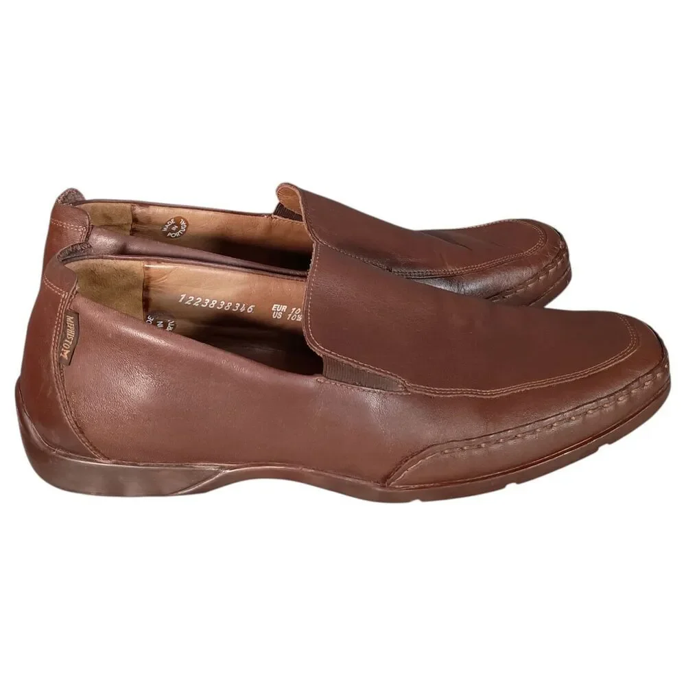 Mephisto Men’s Edlef Loafers 10.5 Brown Leather Slip-On Casual Driving Shoes